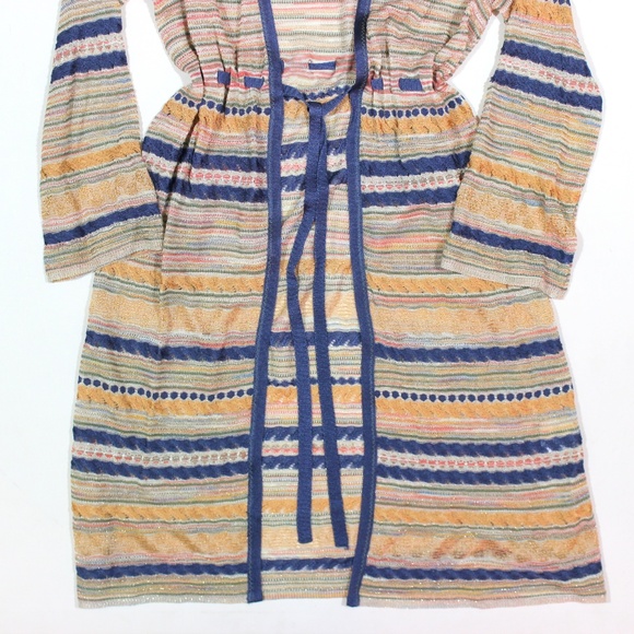 M Missoni Stripe Full Length Tie Cardigan Jacket - Picture 3 of 6